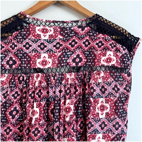 Lucky Brand Moroccan Tile Print Tee S - Picture 10 of 15